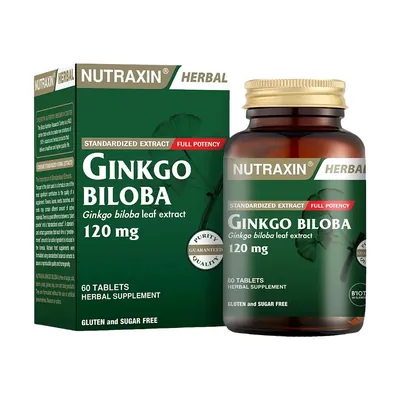 Гінкго Білоба Гербал Nutraxin Herbal Ginkgo Biloba 120 мг, 60 таблеток