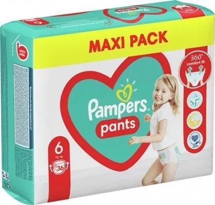 Підгузки-трусики Pampers Pants Active Baby дитячі розмір 6, 13-19 кг, 36 шт