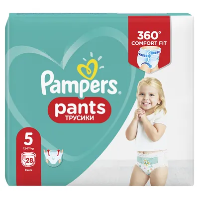 Підгузки-трусики Pampers Pants дитячі розмір 5, 12-17 кг, 28 шт