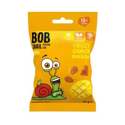 Снек Bob Snail Baby фруктовий для дітей з 12 місяців Манго, 40 г