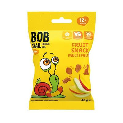 Снек Bob Snail Baby фруктовый для детей с 12 месяцев Мультифруктовый, 40 г
