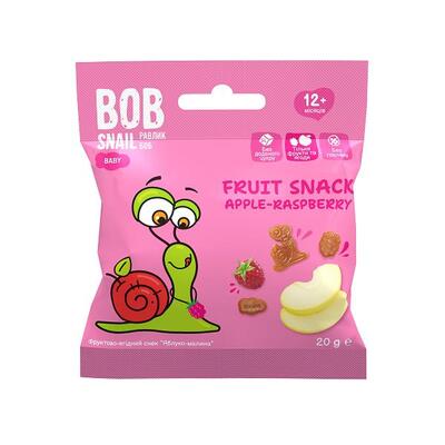 Снек Bob Snail Baby фруктово-ягодный для детей с 12 месяцев Яблоко-Малина, 20 г
