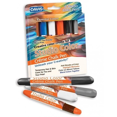 Мелок красящий Davis Essential Colors для шерсти, волос, кожи, 6 штук