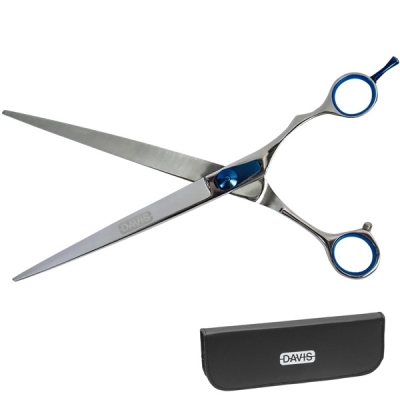 Ножницы Davis Extreme Edge BLUE Straight прямые для стрижки собак 8,5", 21,6 см