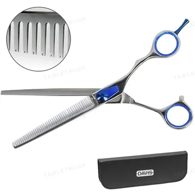 Ножиці Davis Extreme Edge BLUE Thinning філірувальні для стрижки собак 7", 17,8 см