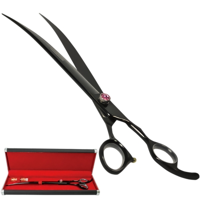 Ножиці Davis Majutsu Titanium Curved вигнуті для стрижки собак 10", 25,4 см