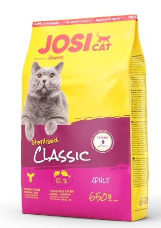 Корм сухой для взрослых стерилизованных котов Josera JosiCat Classic Sterilised, 650 г