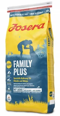 Корм сухий для годуючих собак і цуценят Josera Family Plus з лососем, 15 кг