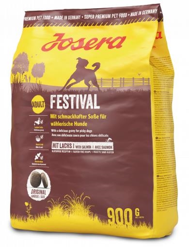 Корм сухой для собак Josera Dog Festival с лососем и рисом, безглютеновая рецептура, 900 г