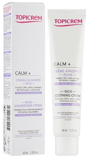 Крем для лица Topicrem Calm+ насыщенный успокаивающий, 40 мл