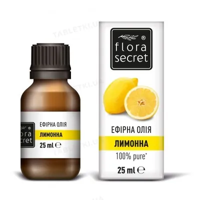 Олія ефірна Flora Secret лимонна, 25 мл
