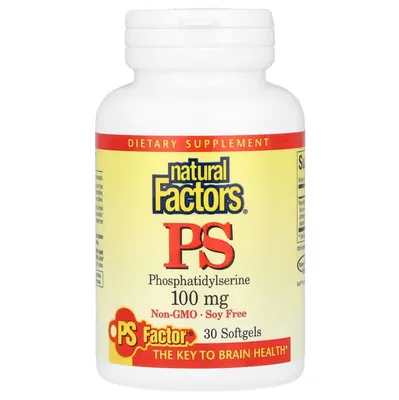 Фосфатидилсерин Natural Factors PS Phosphatidylserine 100 мг, 30 гелевих капсул