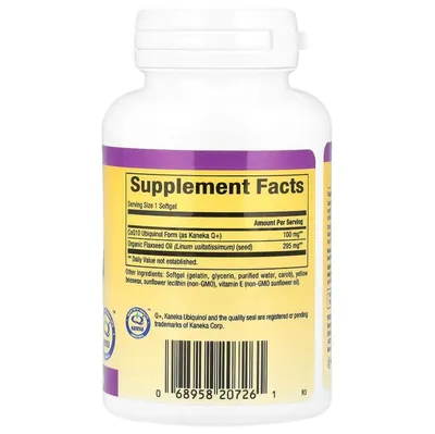 Убіхінол Natural Factors Ubiquinol 100 мг, 60 капсул