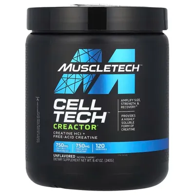 Креатин MuscleTech Cell Tech CREACTOR Creatine HCl + Free-Acid Creatine без ароматизаторів, 235 г