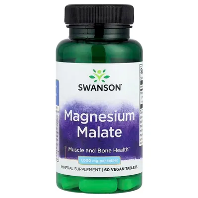 Магний малат Swanson Magnesium Malate 1000 мг, 60 таблеток