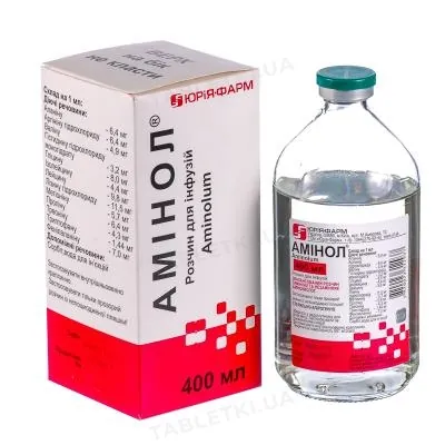 Амінол розчин д/інф. по 400 мл у пляш.