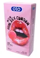 Презервативи OLO Ultrathin Oral Sex Condom ультратонкі гладкі зі смаком полуниці, 10 штук