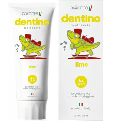 Зубна паста-гель Brillante Dentino Junior Lime з 6 років, 50 мл