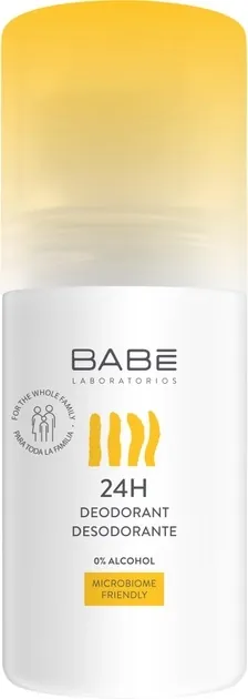 Дезодорант кульковий Babe Laboratorios 24h захист для всієї родини, 50 мл