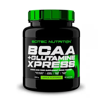 Амінокислоти Scitec Nutrition BCAA + Glutamine Xpress, яблуко, 600 г