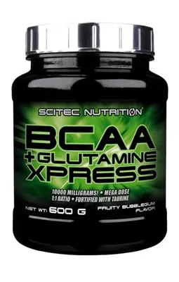 Амінокислоти Scitec Nutrition BCAA + Glutamine Xpress, жувальна гумка, 600 г