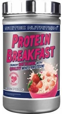 Суміш протеїнова Scitec Nutrition Protein Breakfast з вівсяними пластівцями, полуниця, 700 г