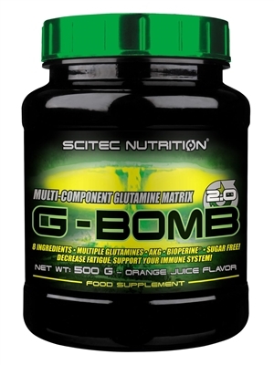 Аминокислота Scitec Nutrition G-Bomb 2.0 Глютамин, апельсин, 500 г