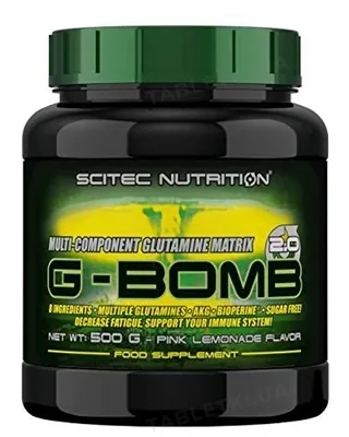 Амінокислота Scitec Nutrition G-Bomb 2.0 Глютамін, рожевий лимонад, 500 г