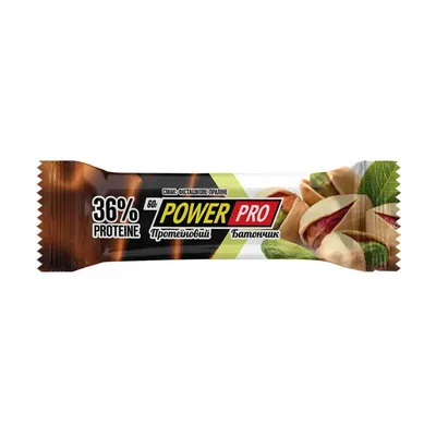 Батончик протеїновий Power Pro 36% фісташкове праліне, 60 г