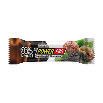 Батончик протеїновий Power Pro 36% чорнослив і волоський горіх, 60 г
