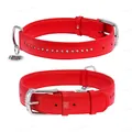 Нашийник для собак Collar WAUDOG Glamour з QR паспортом шкіряний, ширина 15 мм довжина 27-36, червоний