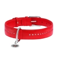 Нашийник для собак Collar WAUDOG Glamour з QR паспортом шкіряний, ширина 15 мм довжина 27-36, червоний