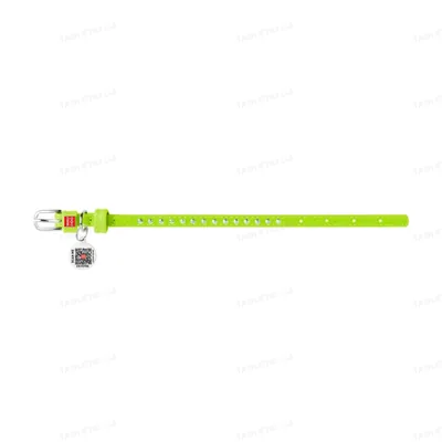 Нашийник для собак Collar WAUDOG Glamour з QR паспортом, з клейовими стразами, ширина 9 мм довжина 19-25 см, салатовий