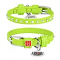 Нашийник для собак Collar WAUDOG Glamour з QR паспортом, з клейовими стразами, ширина 9 мм довжина 19-25 см, салатовий