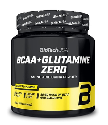 Аминокислоты Biotech BCAA + Glutamine ZERO, лимон, 480 г