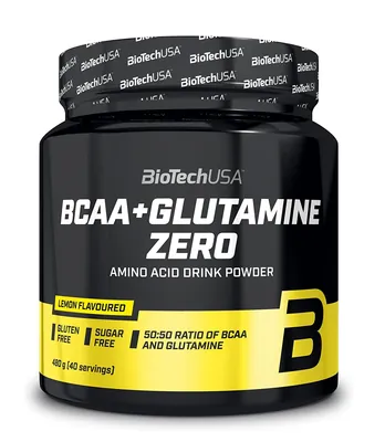 Амінокислоти Biotech BCAA + Glutamine ZERO, лимон, 480 г