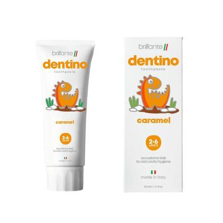 Зубная паста-гель Brillante Dentino Kids Caramel, 50 мл