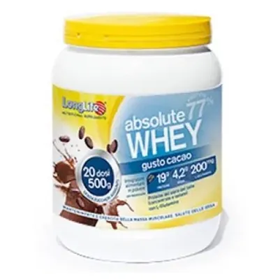 Протеїн сироватковий змішаний Long Life Absolute Whey 77%, какао, порошок 500 г