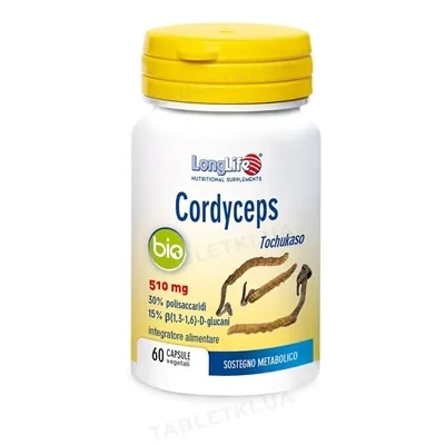 Лонг Лайф Cordyceps bio капсули по 525 мг №60