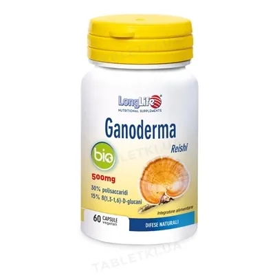Лонг Лайф Ganoderma bio капсули по 500 мг №60