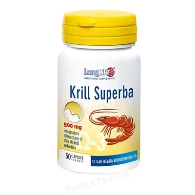 Лонг Лайф Krill Superba капсули по 500 мг №30