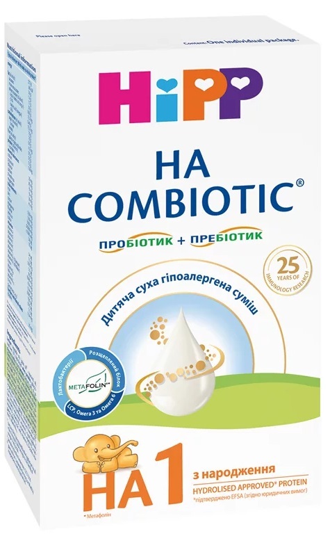 Смесь сухая молочная HiPP Combiotic HA 1 гипоаллергенная для детей с рождения, 350 г