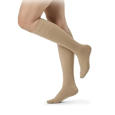 Гольфи компресійні Pani Teresa Professional CCL РТ0443 клас компресії 2, закритий носок, короткі, колір бежевий, розмір L+