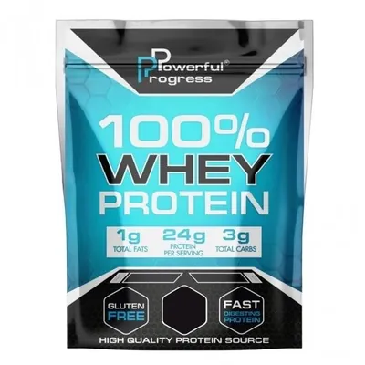 Протеїн сироватковий концентрат Powerful Progress 100% Whey Protein Instant без смаку, 2000 г