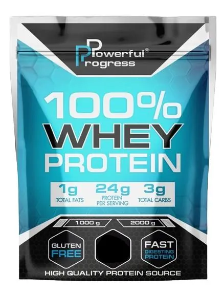 Протеїн сироватковий концентрат Powerful Progress 100% Whey Protein Instant шоколад, 2000 г