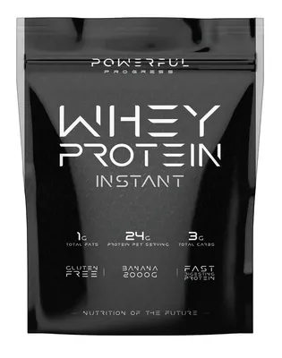 Протеїн сироватковий концентрат Powerful Progress 100% Whey Protein Instant банан, 2000 г