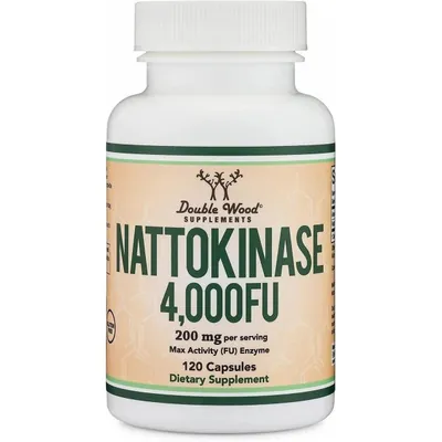 Наттокіназа Double Wood Nattokinase 200 mg 4000 FU, 120 капсул