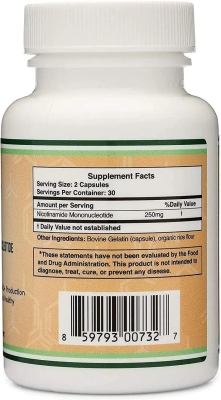 Ніацин Double Wood NMN (Nicotinamide Mononucleotide) 250 mg, 60 капсул