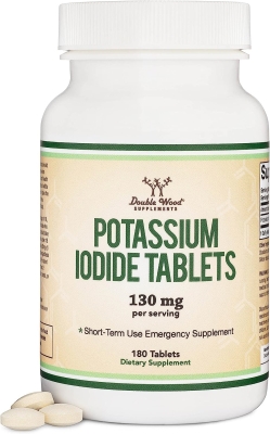 Калий йод Double Wood Potassium Iodide 130 mg, 180 таблеток