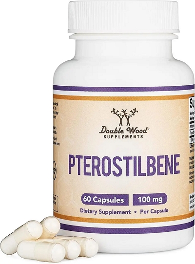 Птеростильбен Double Wood Pterostilbene 100 mg, 60 капсул